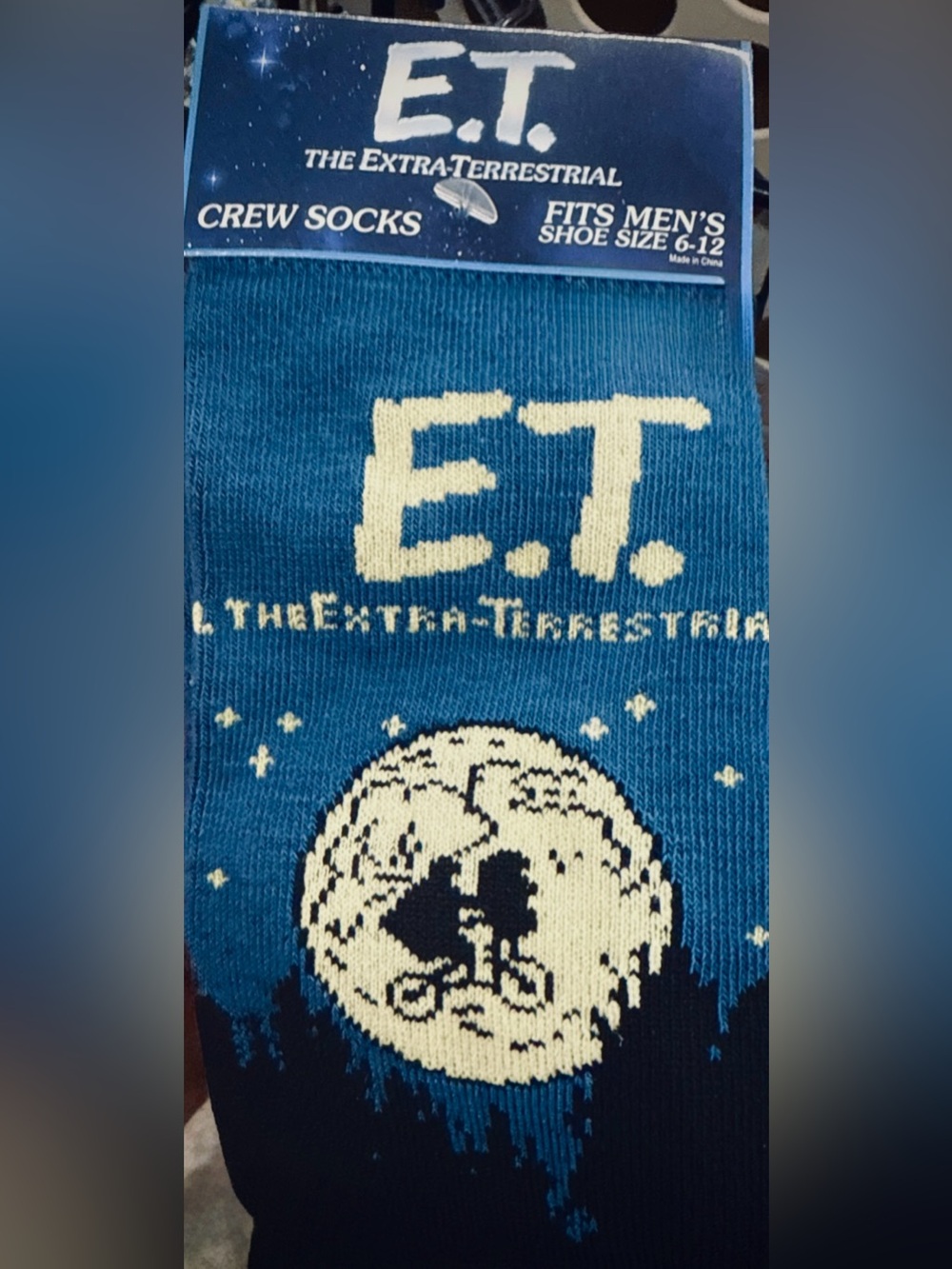 E.T. Extra-Terrestrial Men’s Crew Socks NWT Size 6-12